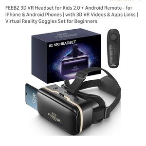 Black VR Headset with Remote